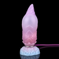8.14in Squeeze Inflatable Alien Penis Big Fantasy Silicone Dildo For Women