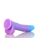 8.15in 9.06in Mixed Color Silicone Gradient Big Soft Odd Dildo Sex Toy