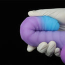 8.15in 9.06in Mixed Color Silicone Gradient Big Soft Odd Dildo Sex Toy