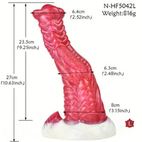 8.15in 9.29in 10.63in Soft Silicone Thick Fantasy Monster Female Dildo