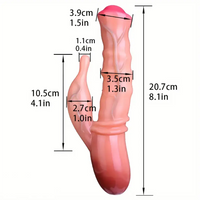 8.15in Double Heads Silicone Soft Fantasy Big Dildo For Prostate Massage