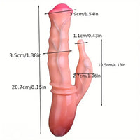 8.15in Double Heads Silicone Soft Fantasy Big Dildo For Prostate Massage