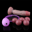 8.15in Ovipositor Platinum Silicone Dildo Penis Woman Masturbator Adult Sex Toy