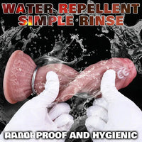 8.15in Ovipositor Platinum Silicone Dildo Penis Woman Masturbator Adult Sex Toy