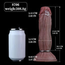 8.15in Ovipositor Platinum Silicone Dildo Penis Woman Masturbator Adult Sex Toy