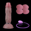 8.15in Ovipositor Platinum Silicone Dildo Penis Woman Masturbator Adult Sex Toy