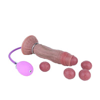 8.15in Ovipositor Platinum Silicone Dildo Penis Woman Masturbator Adult Sex Toy