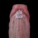 8.15in Ovipositor Platinum Silicone Dildo Penis Woman Masturbator Adult Sex Toy