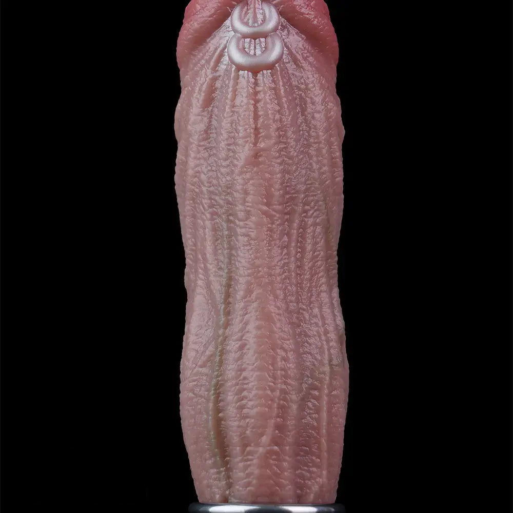8.15in Ovipositor Platinum Silicone Dildo Penis Woman Masturbator Adult Sex Toy