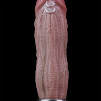 8.15in Ovipositor Platinum Silicone Dildo Penis Woman Masturbator Adult Sex Toy