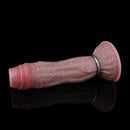 8.15in Ovipositor Platinum Silicone Dildo Penis Woman Masturbator Adult Sex Toy