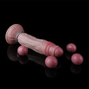 8.15in Ovipositor Platinum Silicone Dildo Penis Woman Masturbator Adult Sex Toy