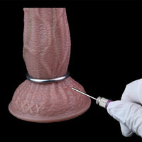 8.15in Ovipositor Platinum Silicone Dildo Penis Woman Masturbator Adult Sex Toy