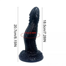 8.15in PVC Dragon Large Black Dildo For Women Strong Suction Cup