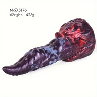 8.18in Dragon Monster Real Silicone Soft Dildo Penis Anal Expander