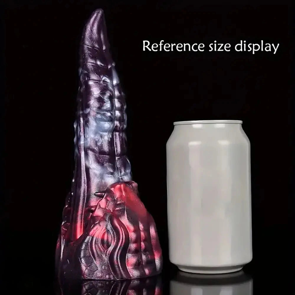 8.18in Dragon Monster Real Silicone Soft Dildo Penis Anal Expander