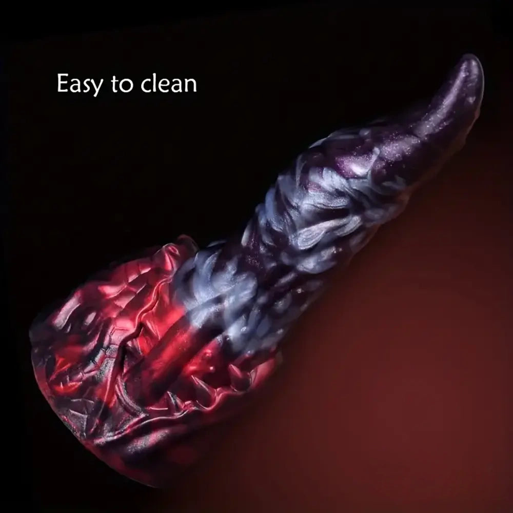 8.18in Dragon Monster Real Silicone Soft Dildo Penis Anal Expander