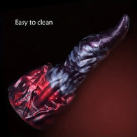 8.18in Dragon Monster Real Silicone Soft Dildo Penis Anal Expander
