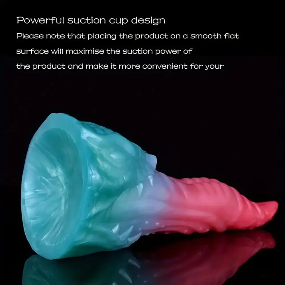 8.18in Dragon Monster Real Silicone Soft Dildo Penis Anal Expander