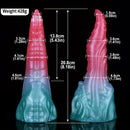 8.18in Dragon Monster Real Silicone Soft Dildo Penis Anal Expander