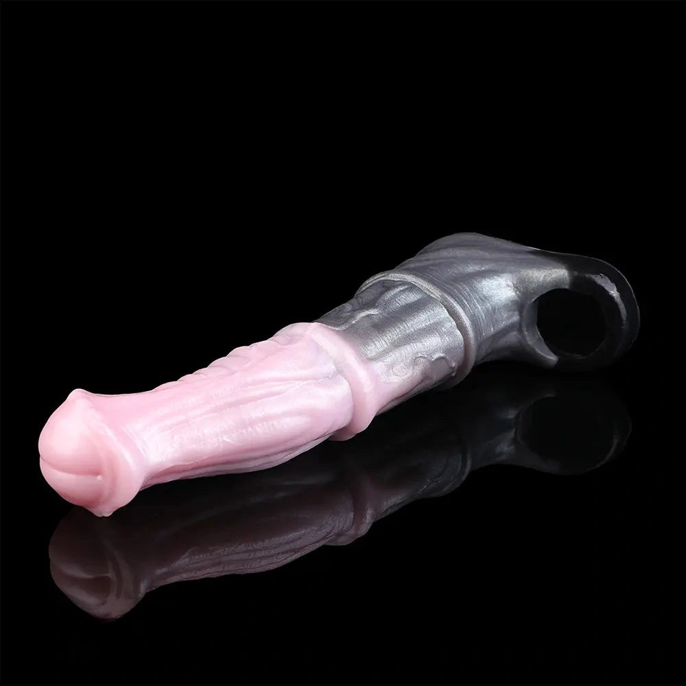 8.18in Horse Cock Hollow Cock Sleeve Dildo For Enlargement Dildo Sleeve