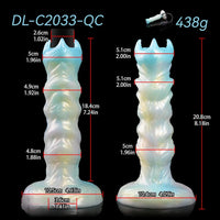 8.18in Soft Fleshy Texture Big Cock Ovipositor Egg Laying Inflatable Dildo