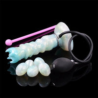 8.18in Soft Fleshy Texture Big Cock Ovipositor Egg Laying Inflatable Dildo