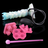 8.18in Soft Fleshy Texture Big Cock Ovipositor Egg Laying Inflatable Dildo