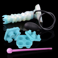 8.18in Soft Fleshy Texture Big Cock Ovipositor Egg Laying Inflatable Dildo