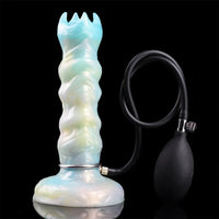 8.18in Soft Fleshy Texture Big Cock Ovipositor Egg Laying Inflatable Dildo