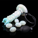 8.18in Soft Fleshy Texture Big Cock Ovipositor Egg Laying Inflatable Dildo