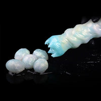 8.18in Soft Fleshy Texture Big Cock Ovipositor Egg Laying Inflatable Dildo