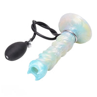 8.18in Soft Fleshy Texture Big Cock Ovipositor Egg Laying Inflatable Dildo