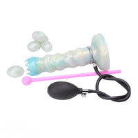 8.18in Soft Fleshy Texture Big Cock Ovipositor Egg Laying Inflatable Dildo