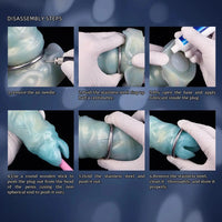 8.18in Soft Fleshy Texture Big Cock Ovipositor Egg Laying Inflatable Dildo