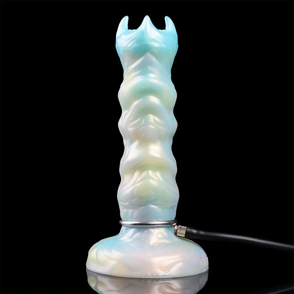 8.18in Soft Fleshy Texture Big Cock Ovipositor Egg Laying Inflatable Dildo