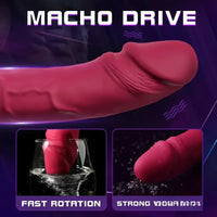 8.19in Big Vibrating Rotation Auto Dildo BDSM Sex Toy For G Spot