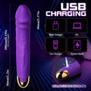 8.19in Big Vibrating Rotation Auto Dildo BDSM Sex Toy For G Spot