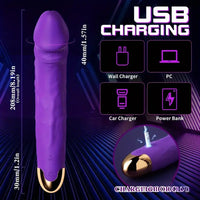 8.19in Big Vibrating Rotation Auto Dildo BDSM Sex Toy For G Spot