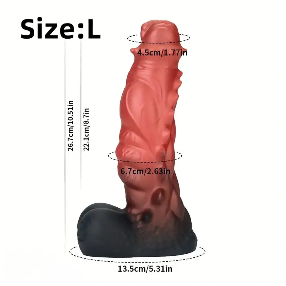 8.1in 9.25in 10.51in Big Spiked Soft Monster Fantasy Dildo For Female Sex