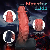 8.1in 9.25in 10.51in Big Spiked Soft Monster Fantasy Dildo For Female Sex
