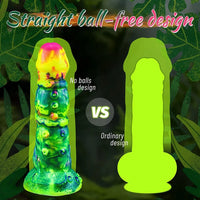 8.1in Artistic Canvas Monster Spiked Silicone Soft Large Female Dildo