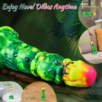 8.1in Artistic Canvas Monster Spiked Silicone Soft Large Female Dildo