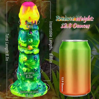8.1in Artistic Canvas Monster Spiked Silicone Soft Large Female Dildo