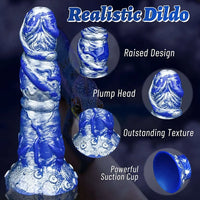 8.1in Oceanic Dreams Monster Dragon Silicone Soft Large Dildo