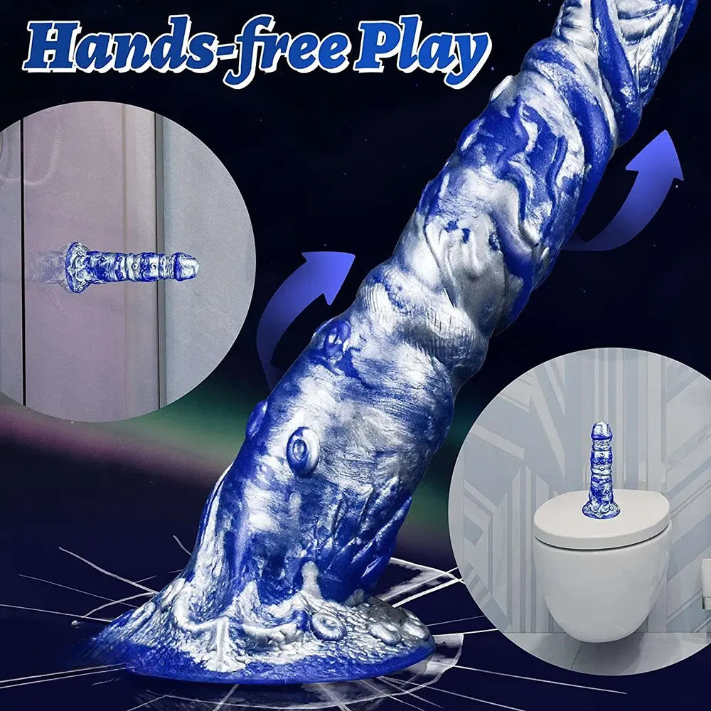 8.1in Oceanic Dreams Monster Dragon Silicone Soft Large Dildo