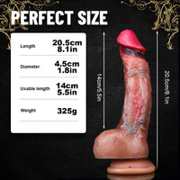 8.1in Realistic Adult Male Penis Dildo With Lifelike Blue Veins