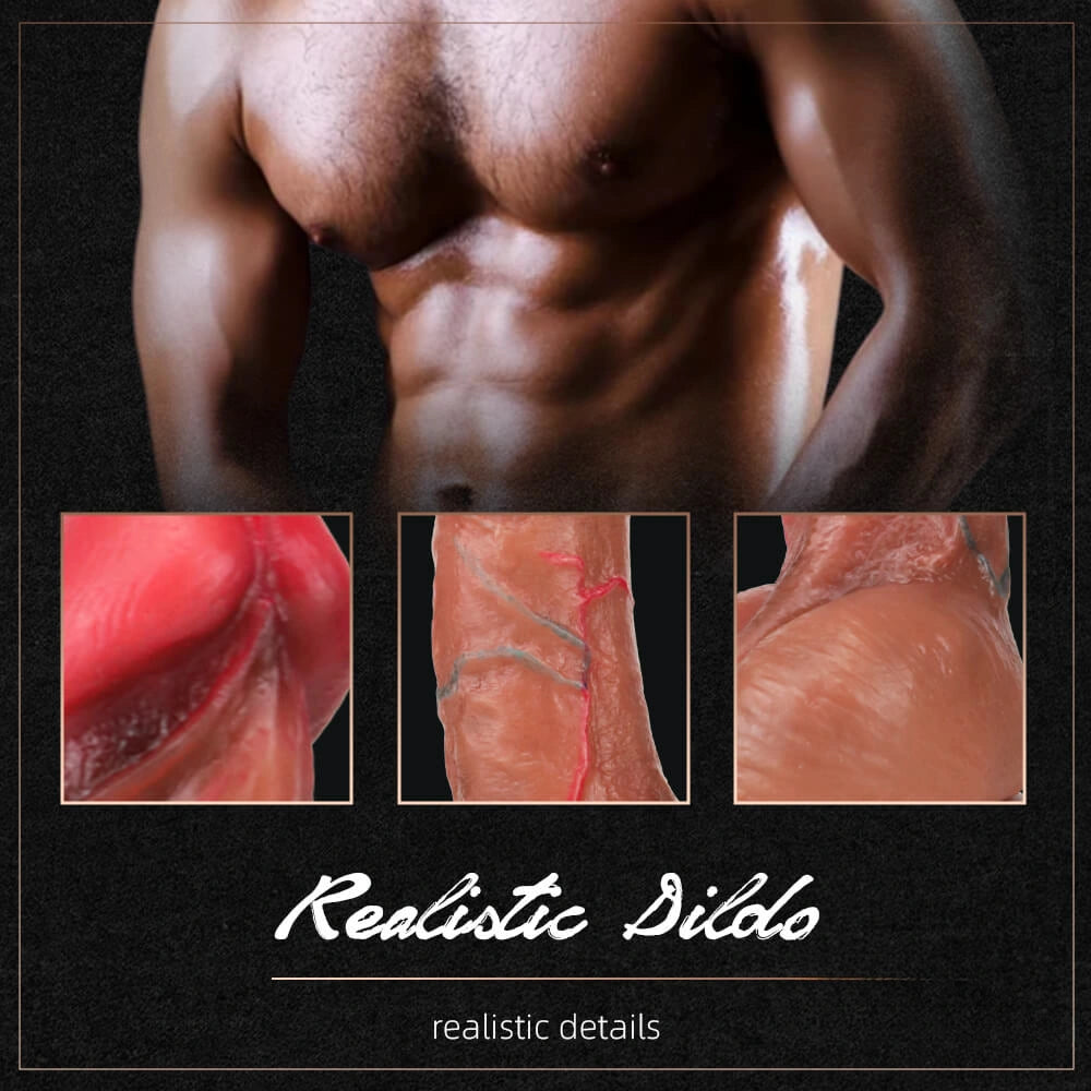 8.1in Realistic Adult Male Penis Dildo With Lifelike Blue Veins