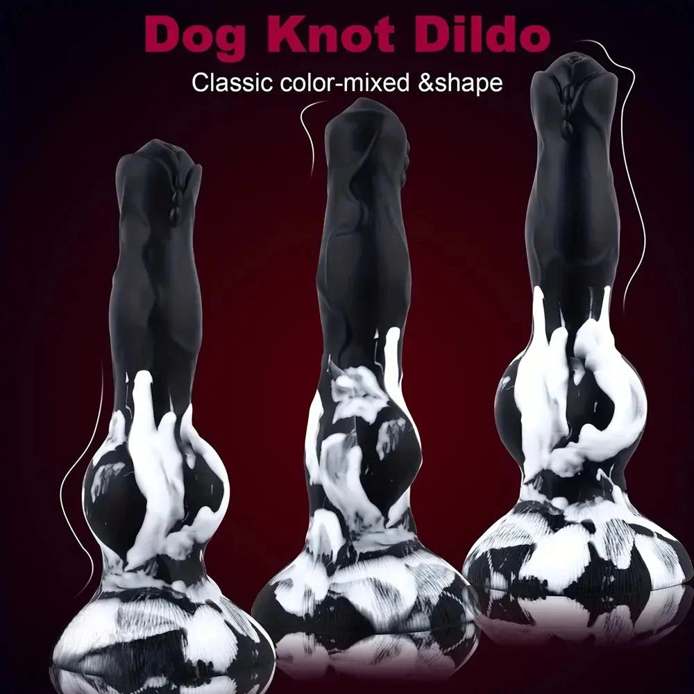 8.1in Realistic Silicone Squirting Dildo For Beginner Knot Ejaculating Dog Dildo