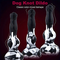 8.1in Realistic Silicone Squirting Dildo For Beginner Knot Ejaculating Dog Dildo